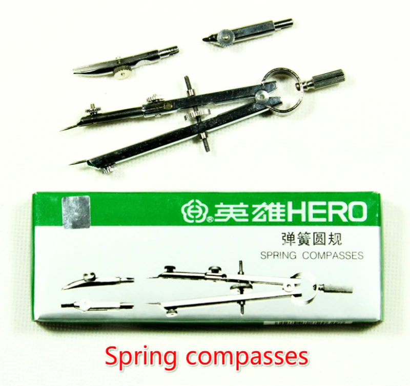 Professional drawing tools hero H2031 multifunction metal bow divider spring compasses engineering compasses for school compasso