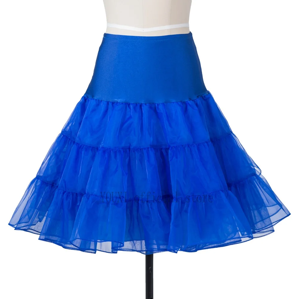 Neuer kurzer Petticoat Vintage 3-lagiger Puffy Organza Petticoat Retro Krinoline Unterrock Rockabilly Cosplay Swing Tutu Rock – Detail 4