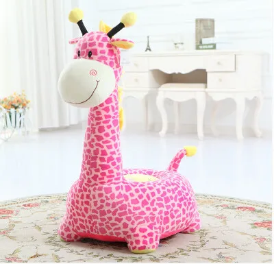 cartoon pink giraffe plush sofa tatami toy, children's sofa floor seat cushion large 60x45cm 0218