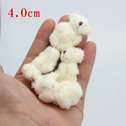 100pcs Mini Joint Teddy Bear 4.5cm peluche farcito scatola di nozze indumento e accessori per capelli Decor Doll