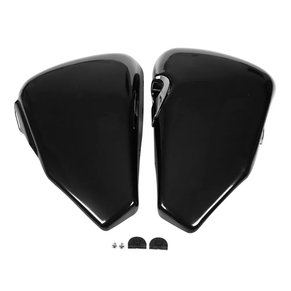 Motorcycle Pair Battery Covers For Harley Sportster 1200 883 Forty Eight Seventy Two 04-13