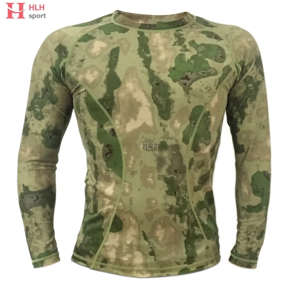 Tactical t-shirt Military Long Sleeve Mens Sport Camo Clothing Quick-Drying T Shirt Hiking Hunting Traing Gym t shirt Combat