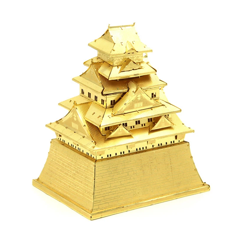 Japan Osaka Castle Architectural Building DIY laser cutting Jigsaw puzzle model 3D Nano metal Puzzle Toys for adult Gift