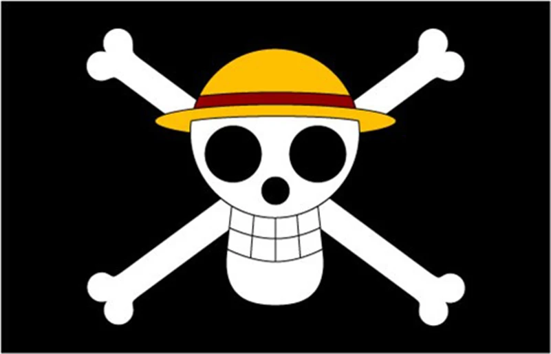 Straw hat pirates trumpet banner of custom props COSPLAY animation around wholesale pirates flag 3 X 2 feet NN127