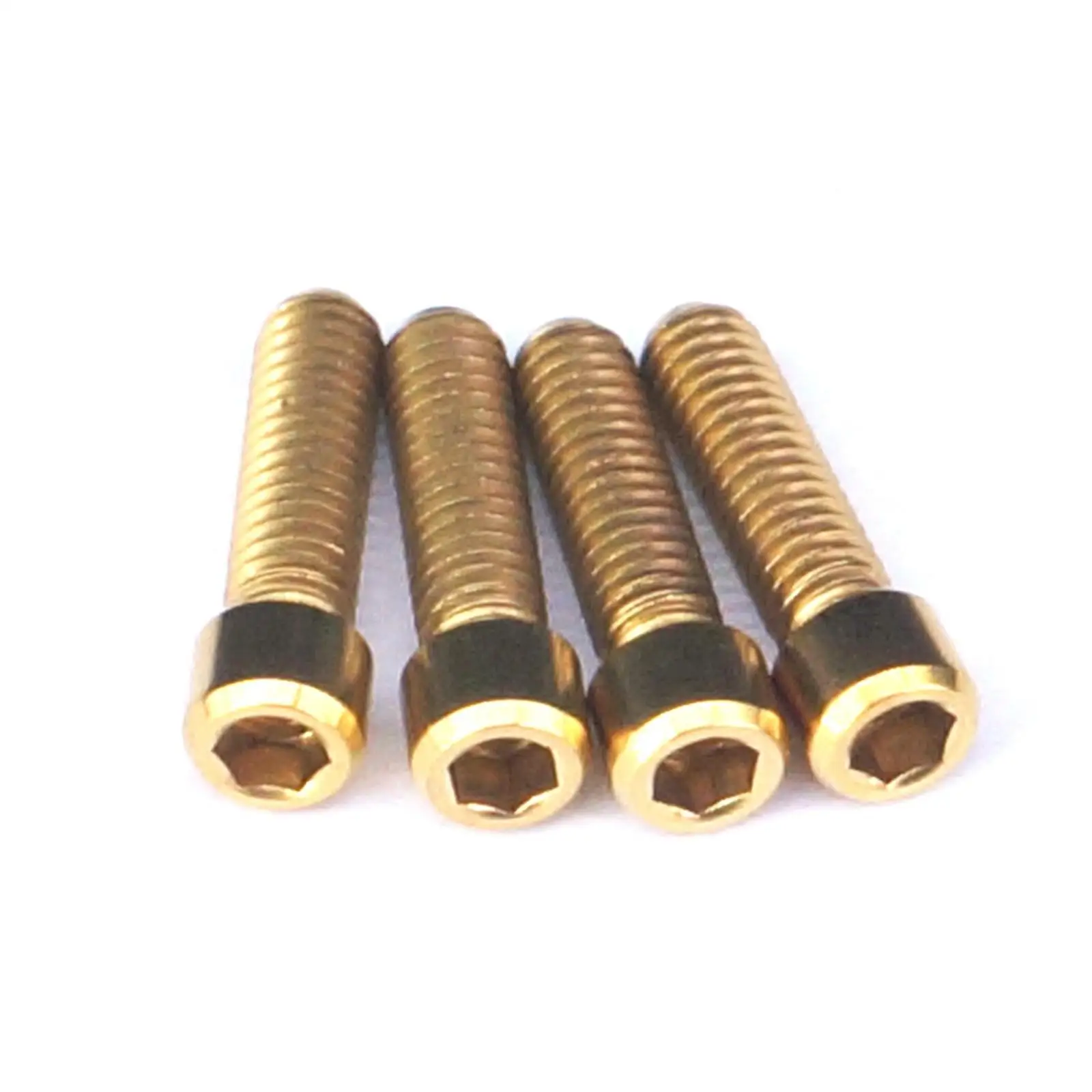 

4 PCS M4x13.5mm Golden GR5 Titanium Bolts Screws For Bike Derailleur