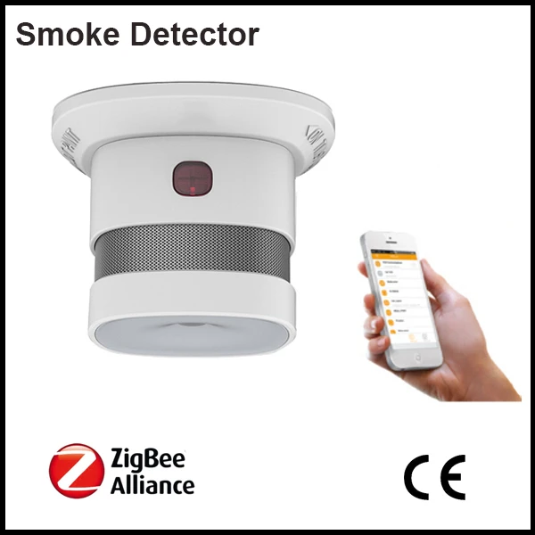 Sensor de fumaça do alarme de incêndio da bateria do detector 85db do fumo de zigbee 5 anos trabalhando ICS-2000, zigbee2mqt domoticz, deconz