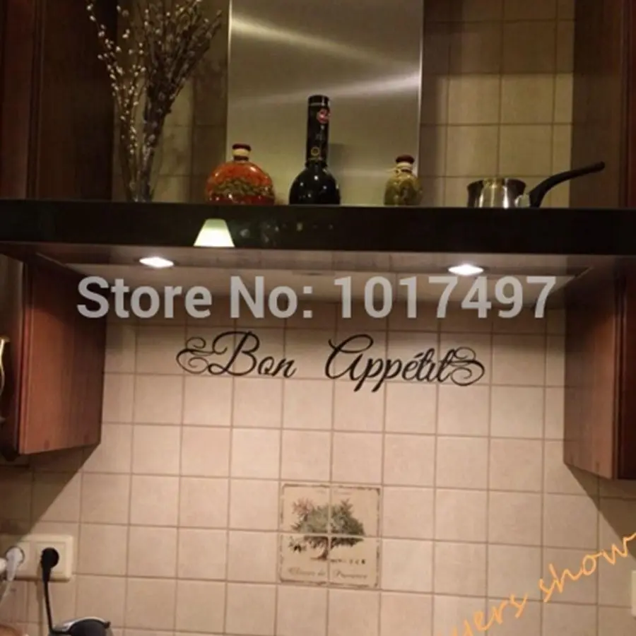 BON APPETIT WALL STICKER ,Elegant FRENCH WALL STICKERS KITCHEN DECOR  french wall decals sticker