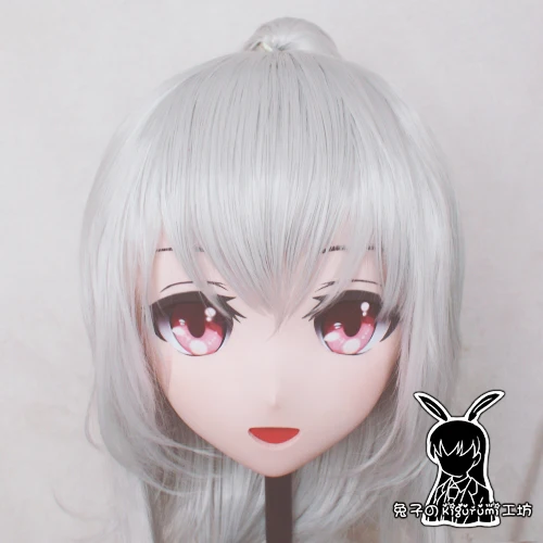 

(KM5140)Quality Handmade Female/Girl Resin 3/4 Head Japanese Cartoon Character Shirana Cosplay Kigurumi Mask Crossdresser