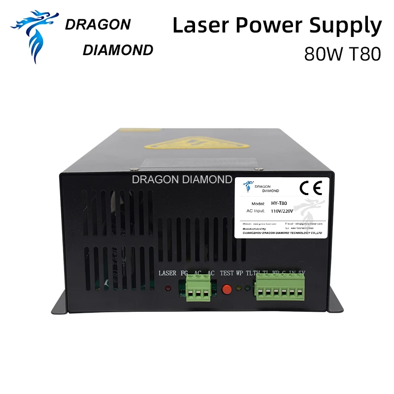 Dragon Diamond 80W CO2 Laser Power Supply For Laser Tube For CO2 Laser Engraving and Cutting Machine HY-T80 Series