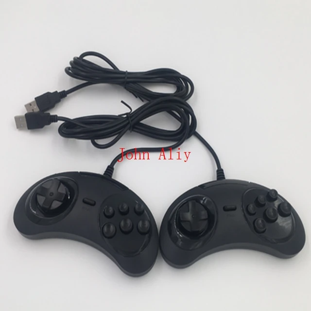 Hot sale Gamepad USB Game Controller Wired 6 Buttons Joypad for SEGA Genesis/MD2 Y1301/ PC /MAC Mega Drive Gaming Joystick Holde