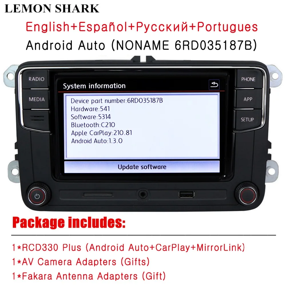 RCD330 Plus Carplay Car Radio Android Auto Noname 6RD 035 187B MIB RCD340G For VW Golf 5 6 Jetta MK5 MK6 CC Tiguan Passat Polo