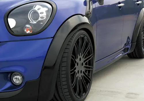 For 10-16 Mini Countryman R60 MON Style Carbon Fiber Over Fender Kit +20mm (JCW Only) Glossy Finish Wheel Flare Arch Set Cover