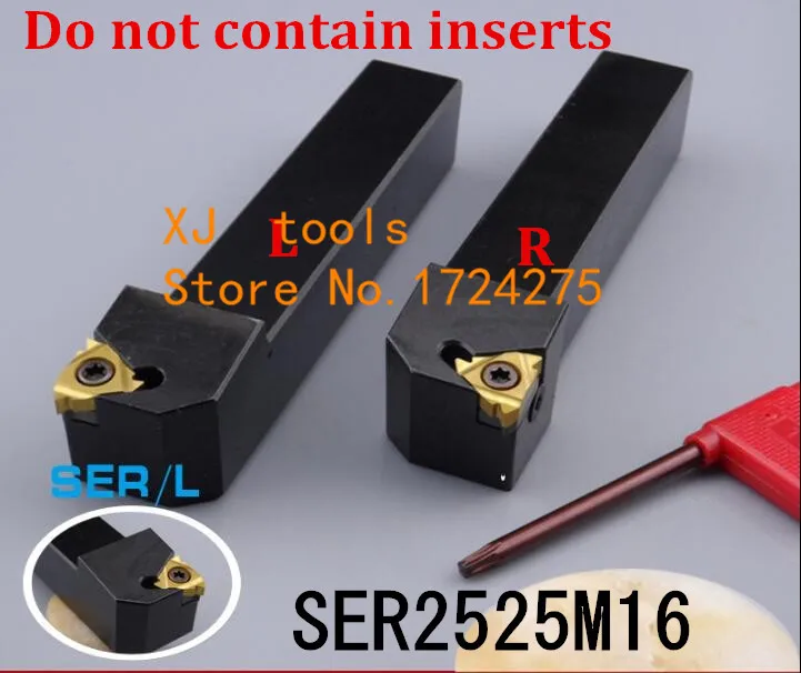 SER2525M16/SEL2525M16 Toolholder 25*25*150MM CNC turning tool holder, External Threading turning tools, Lathe cutting tools