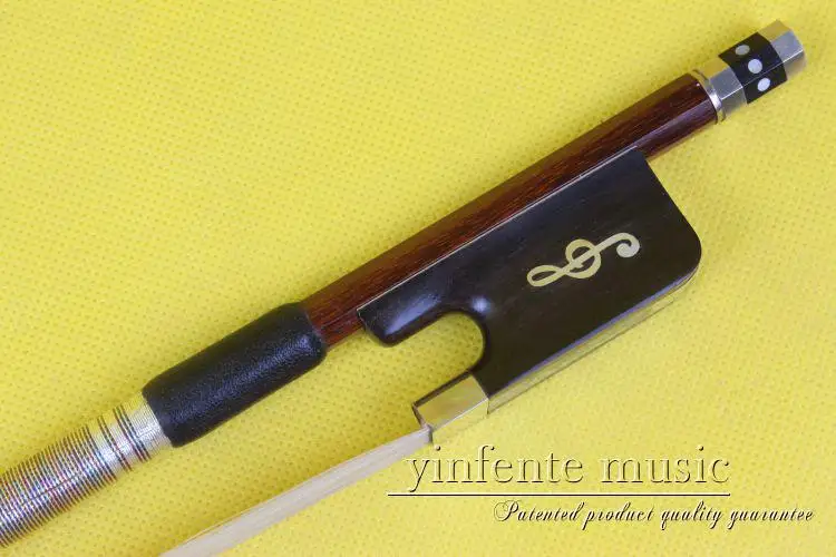 1 pcs   brazilwood    Cello Bow     ebony   flower   f rog Pattern 4/4 New 68+2#