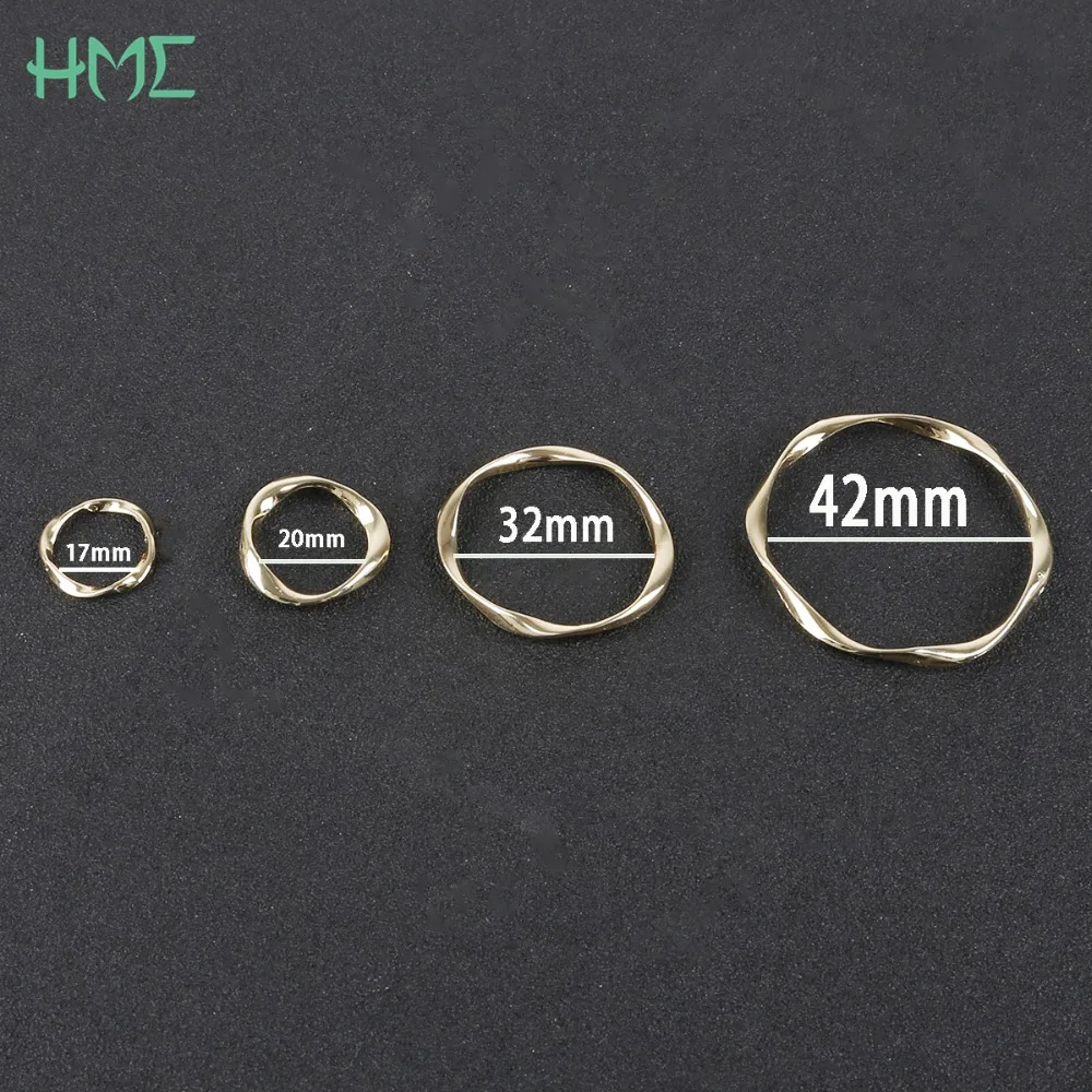 17/20/32/42mm Geometric Circle Shape Zinc Alloy Beads Charm Pendant for DIY Earring Necklace Making Jewelry Findings Accessories