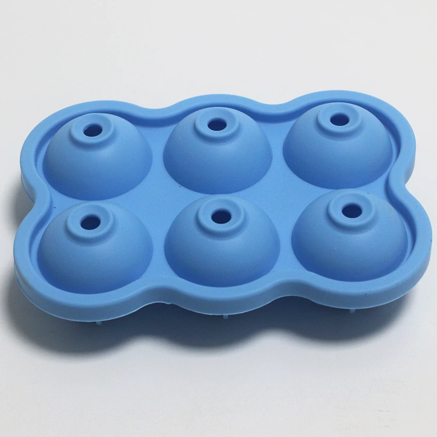 HMROVOOM  Silicone 6 hole ice hockey mold Silicone ice cubes Silicone 6 even ice grid mold Ball hockey