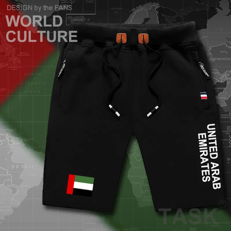 united Arab Emirates mens shorts beach new men's board shorts flag workout zipper pocket sweat bodybuilding 2017 cotton  ARE UAE