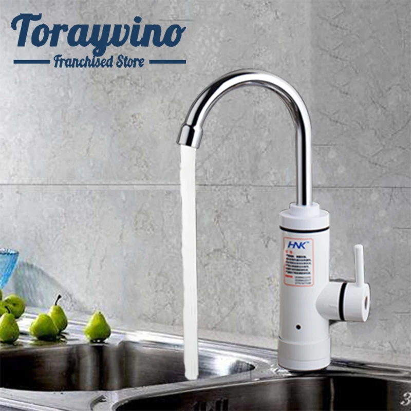 

Torayvino Kitchen sink Faucet Rotatable Electric Hot Water Heater Faucets Rotatable Instant Heating Tap Water Heater Basin taps