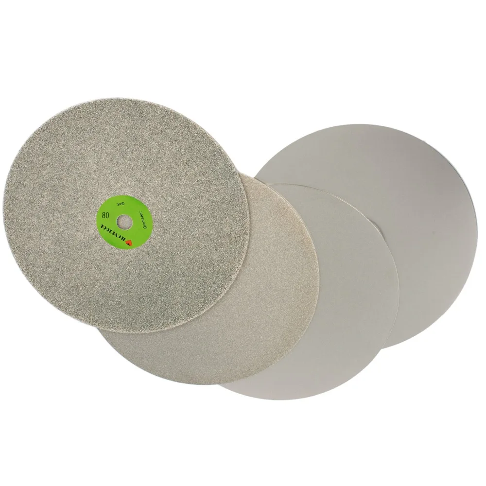 8นิ้ว Grit 80/100/400/1000หน้าปัดเพชรหินบดล้อขัดขัดแผ่นดิสก์สำหรับหิน200มม.4 Pcs ILOVETOOL