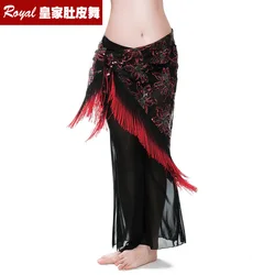 Sexy embroidery belly dance hip scarf Hip Scarves Women Belly dance costume wear fringe shawl Belly dancing Belt for women 9755