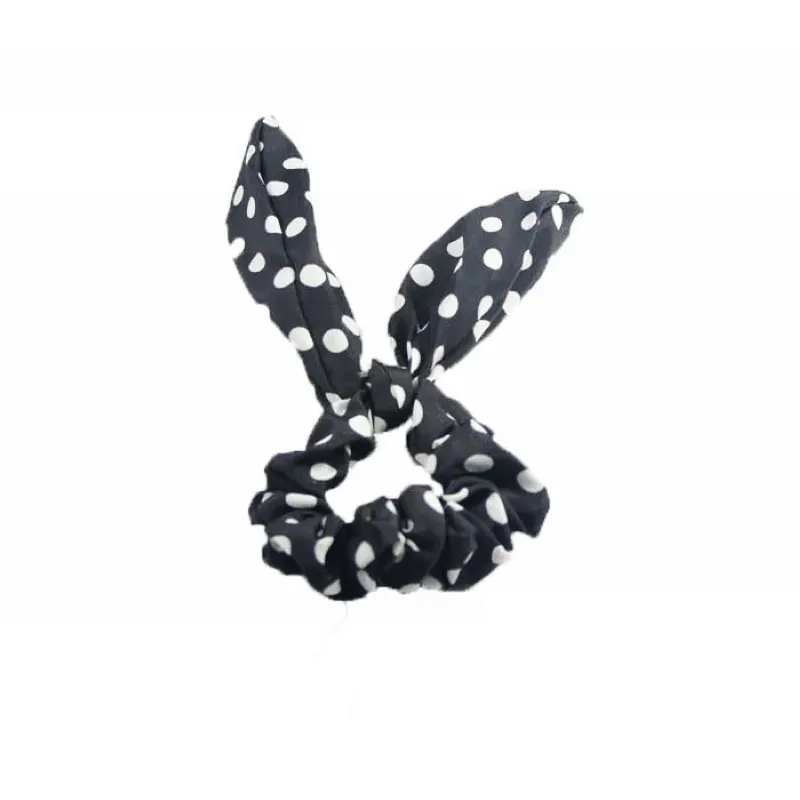 Fashion Cute Dot Ribbon Bunny Ears Hairband Women Scrunchy Rabbit Ear Elastic Girl's Bowknot Headband Hair Jewelry Wedding Gift