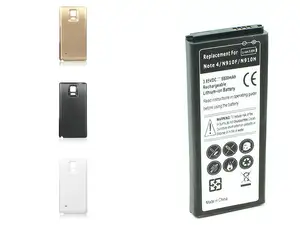 Bilashmart 1x 6800mAh EB BN910BBE Extended Battery + Back Cover Samsung Galaxy Note IV 4 N910F N910H N910S N910U N910L N910A / P /C /G