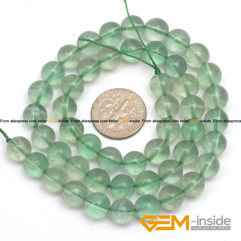 Natural Stone Green Fluorite Round Beads Loose Beads For Jewelry Making Strand 15 Inch DIY Acceories Jewelry Bead For Bracelet