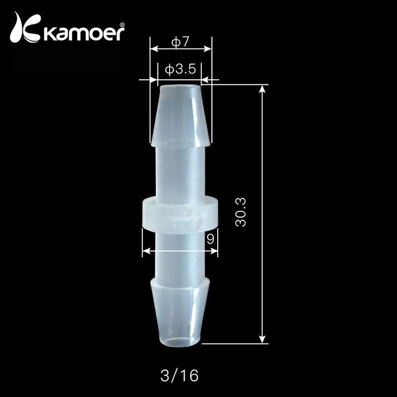 Kamoer PP Tube Connector 30pcs for Peristaltic Pump Water Pipe Straight Joint Hose and Reducer Joint