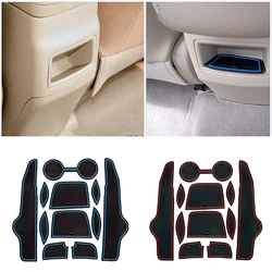 for Toyota Corolla 2007 2008 2009 2010 2011 2012 2013 Non-slip Rubber Cup Holder Sticker Gate Slot Pad Door Groove Mat styling