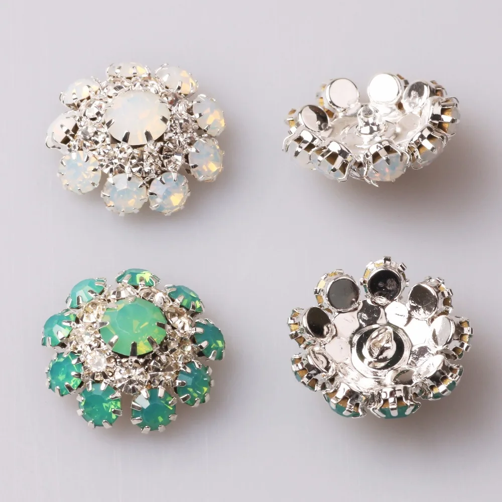 22 مللي متر 10 قطعة سحر الكريستال الأزرق حجر الراين أزرار الملابس الخياطة سجل القصاصات الحرفية الزخرفية #3