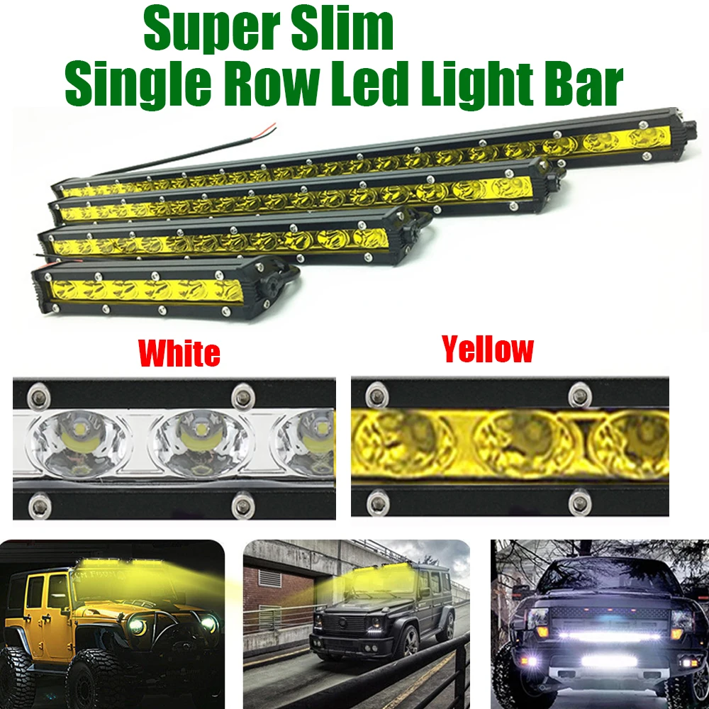 Slim White/Yellow Led Light Bar 7