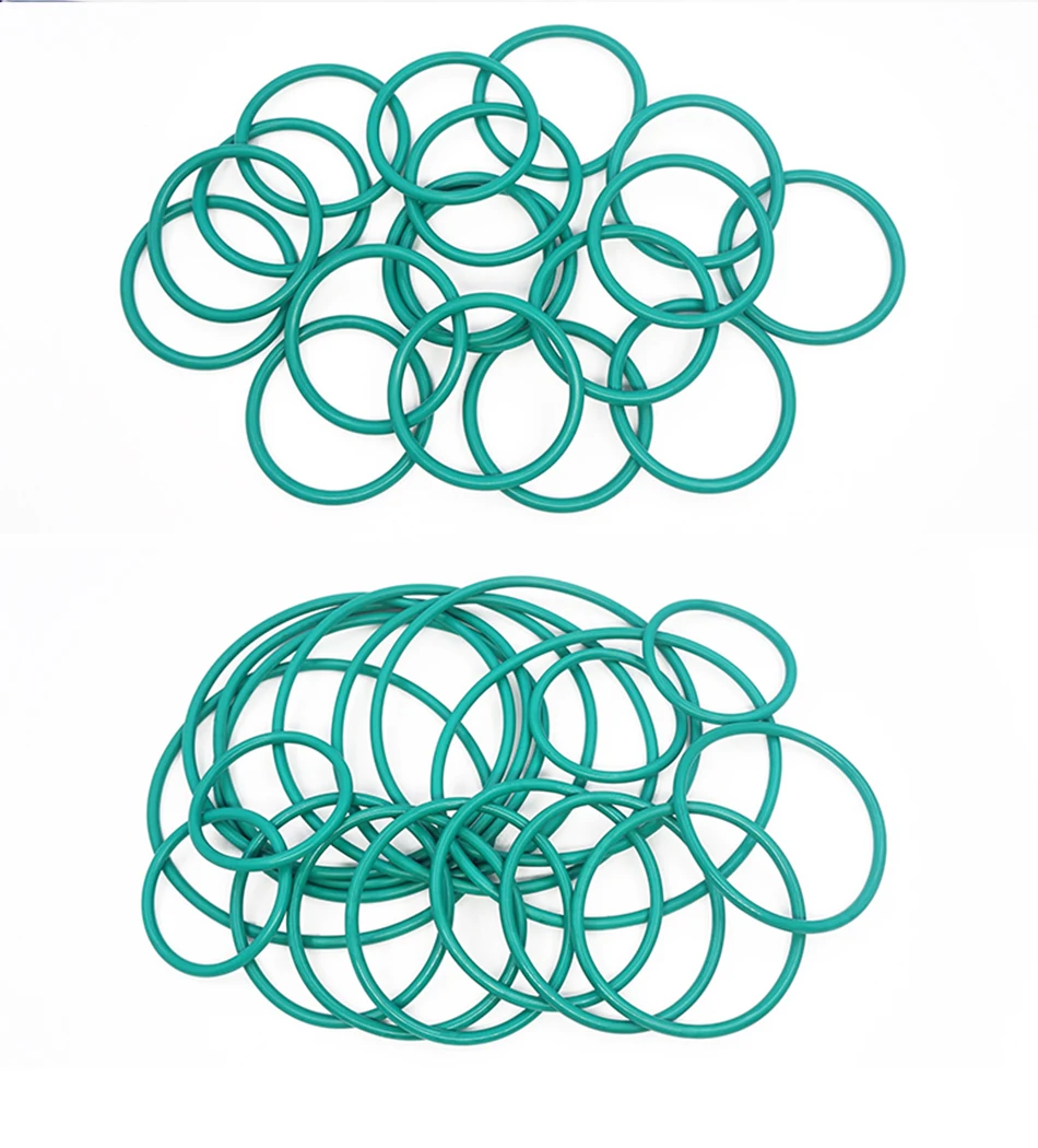 Dicke CS1,9/2,2/4 mm Grüner FKM-O-Ring FPM-Fluorkautschuk-Dichtungsdichtung Elastizität Gummischeibenring Spot-Großhandel – Detail 5