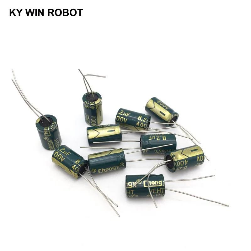 10 sztuk 8.2uF 400V 105C kondensator elektrolityczny 400V 8.2UF 8x12mm aluminiowy kondensator elektrolityczny — zdjęcie 6