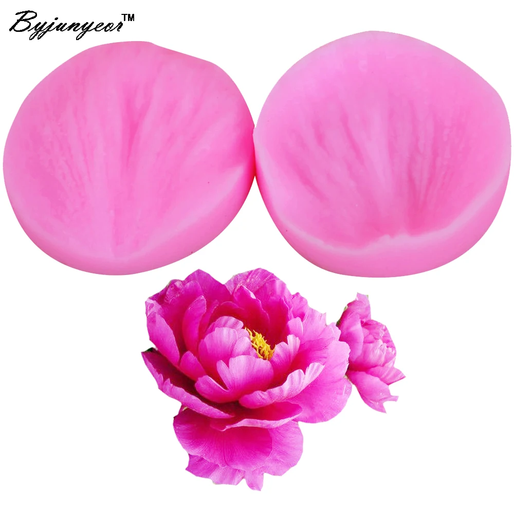 Mini Flower Peony Petal Mold Silicone Texture Cake Mold,Fondant Cake Tool Veining Sugar Fondant Tool M464