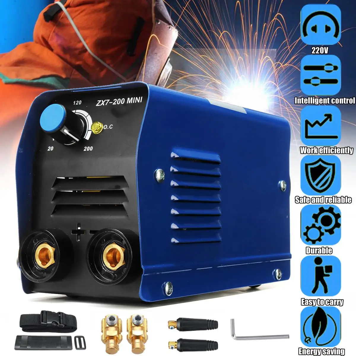 For free 220V Mini Electric Welding Machine Portable Solder 20-200A Inverter Soldering Tool ARC Welding Working