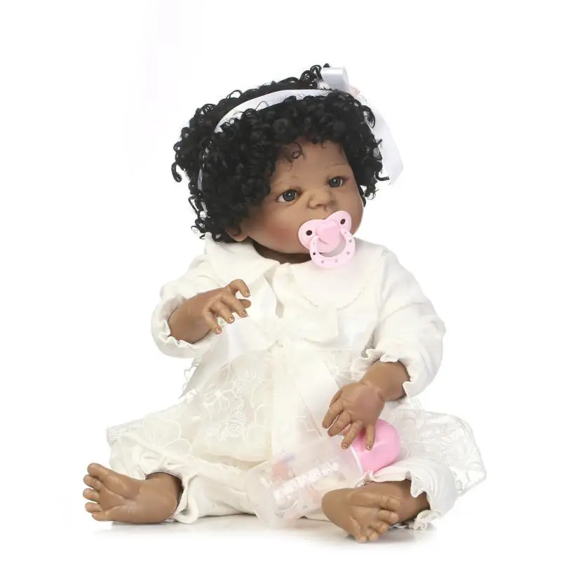 NPK Latest Black Curl Hair Wig Fits 50-58cm Reborn Doll High Fashion Hair Wig For Reborn Baby Doll Head Circumference 36cm