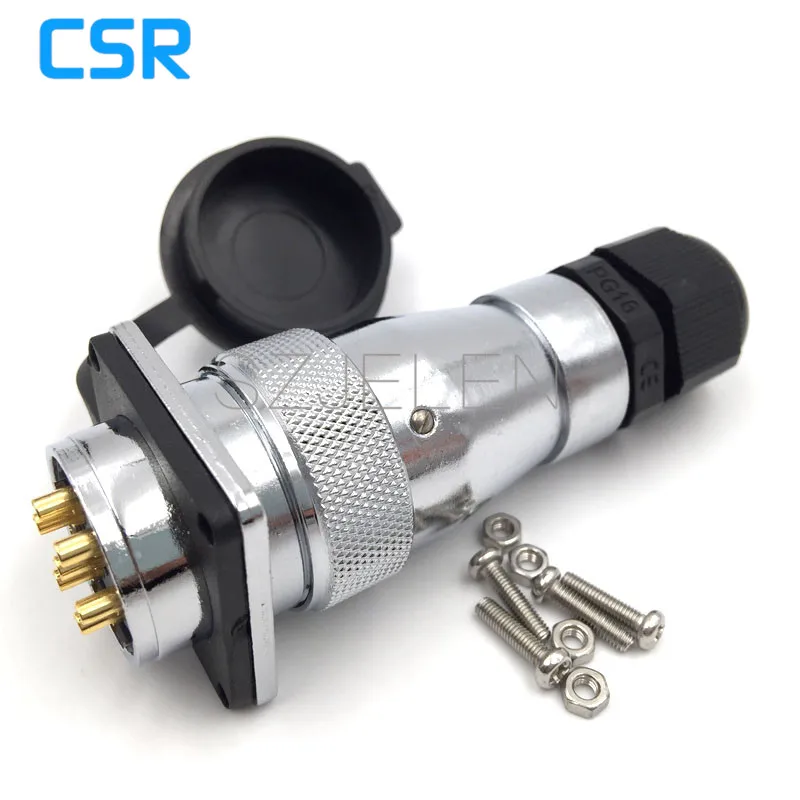 WF28 Serie 7 Pin Aviation Plug Socket Connector, Ip67, 7 Pin Outdoor Male Female Welding Waterproof  Connector