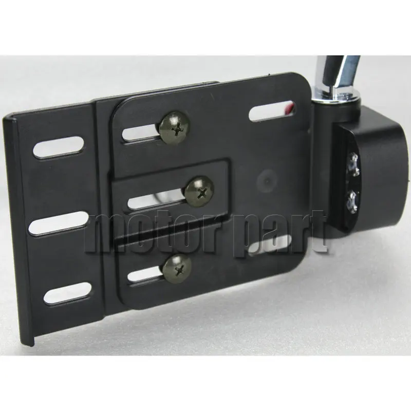 Adjustable Side Mount License Plate Frame Holder Bracket Wih LED Light For Harley Sportster XL 883 1200 XL883 XL1200 48 72