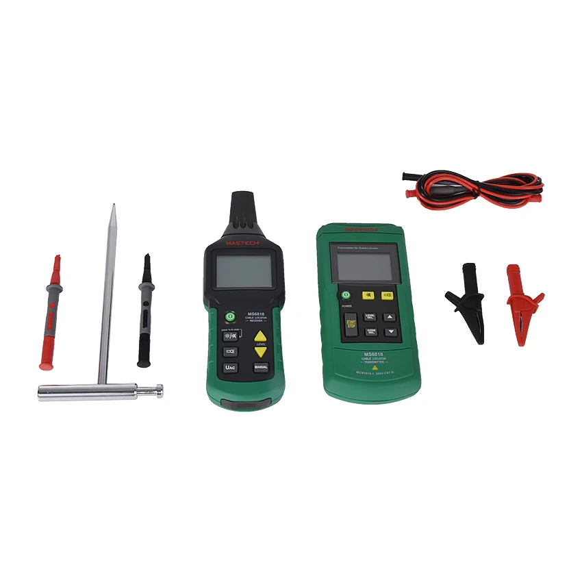 Detector localizador de cables MS6818, 12V-400V AC DC, probador de red de cables subterráneos, rastreador de línea CC portátil eléctrico, buscador de línea