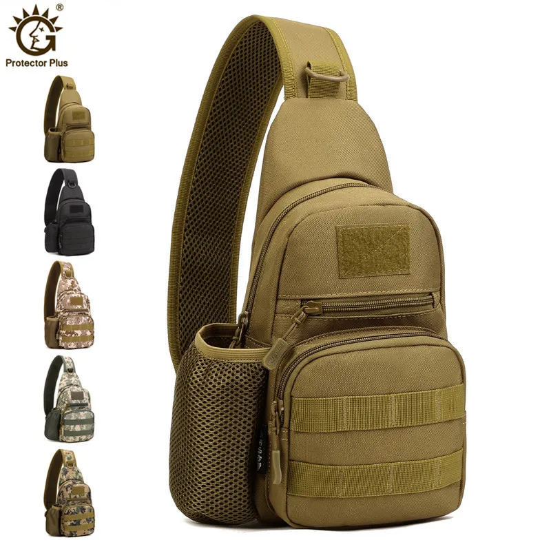 Military Tactical Shoulder Bag Sling Backpack Army Hiking Camping Bag Outdoor Sports Chest Bag Travel Trekking Hunting Backpack