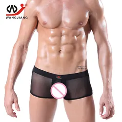 Transparent Mens Sexy Underwear Sexy Gay Men Underwear Mens Underwear Cuecas Boxers Lace Underwear For  Erotic Homens 1003PJ