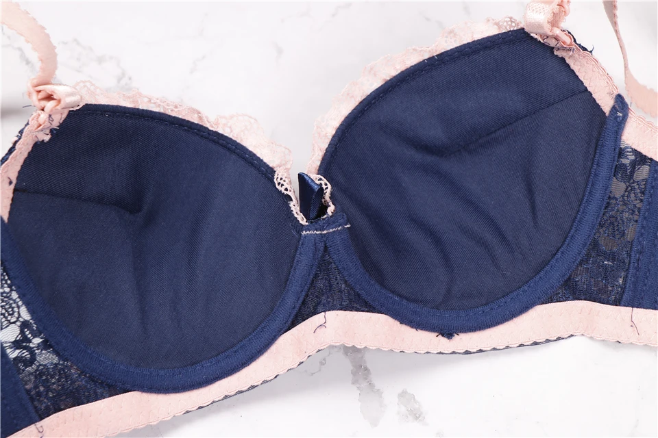 New bra woman underwear push up bra lingerie unlined lace bra women sexy female back closure lolita brassiere 3/4 cup bra