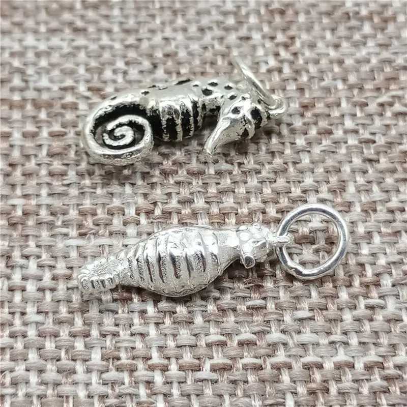 5pcs of 925 Sterling Silver Sea Horse Seahorse Charms Pendants for Ocean Beach Bracelet Necklace