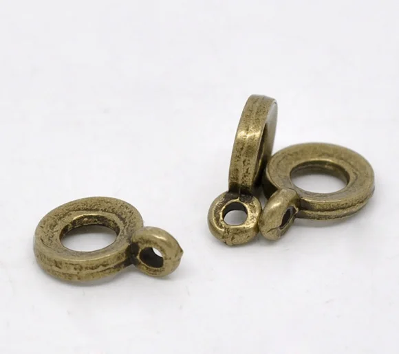 

Free Shipping 100pcs Antique Bronze Bail Beads 11x8mm Jewelry Findings J0439