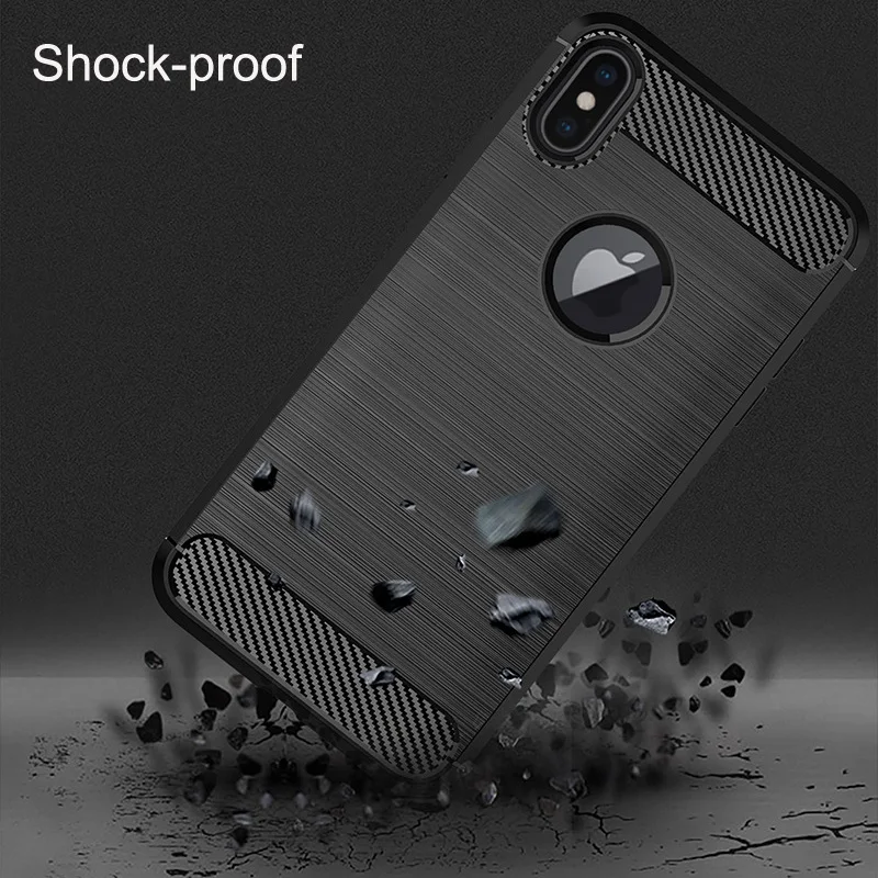 Esobest carbon fiber case for iPhone 6, 6S, 7, 8 Plus, X, XS Max, XR, shock proof shell