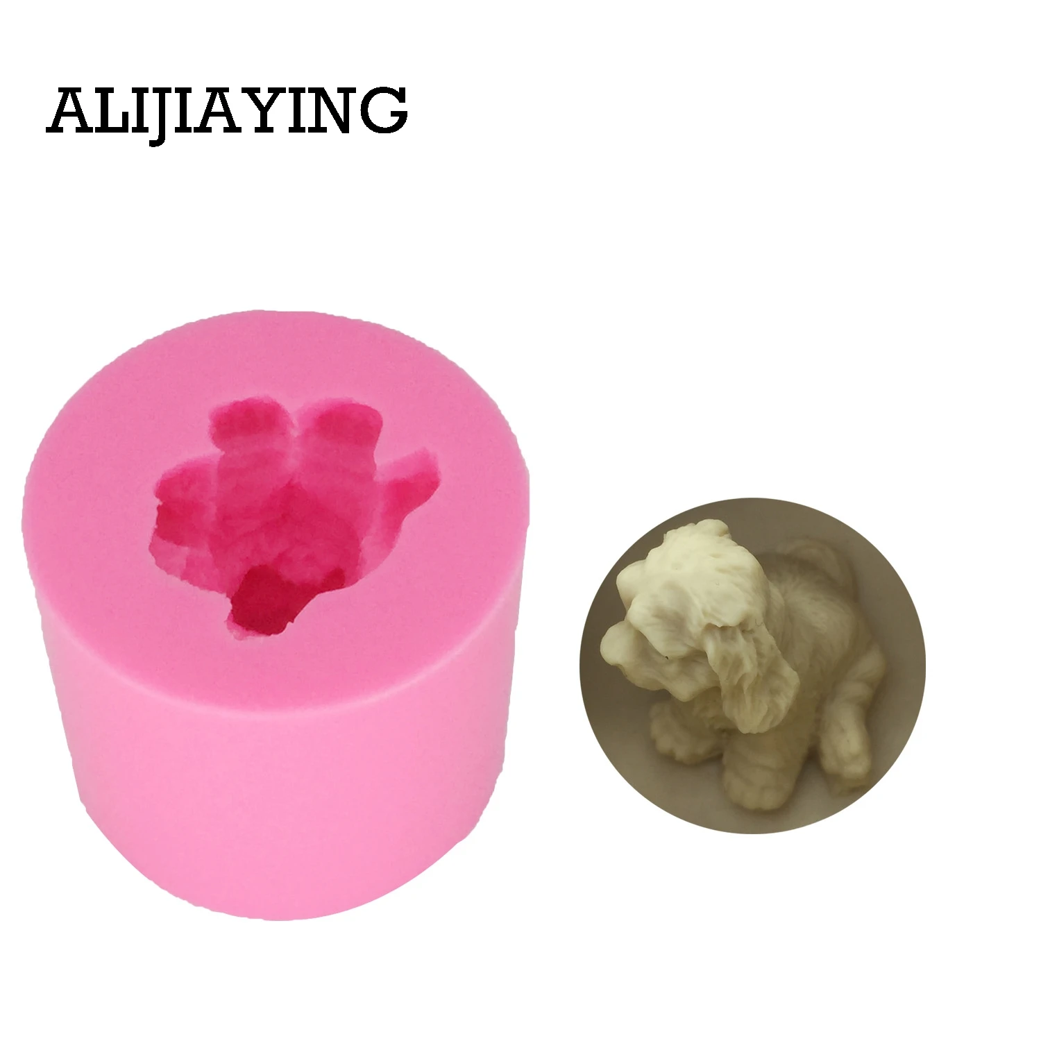 DY0018 3D dog Mold Handmade Craft Mould Plaster silicone molds Fondant Chocolate Moulds Resin Clay Soap candle Mold