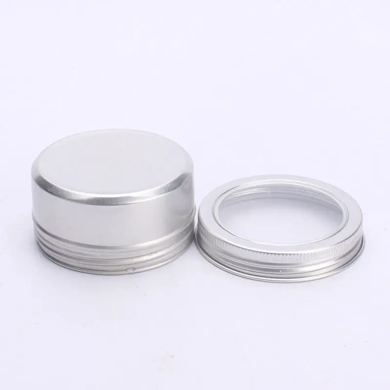 80g Empty Aluminium Jar Makeup Cases Sample Jars Container black metal tin cans for cosmetic F20173090