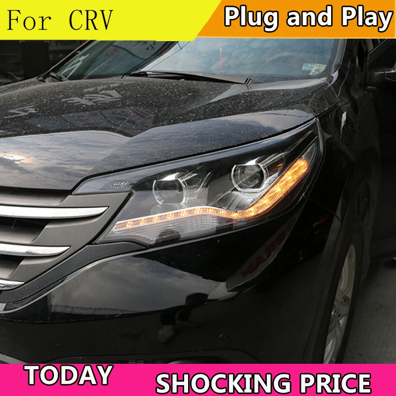 Car Styling Headlight For Honda CR-V CRV headlights 2012-2014 head lamp LED DRL front light Bi-Xenon Lens xenon HID