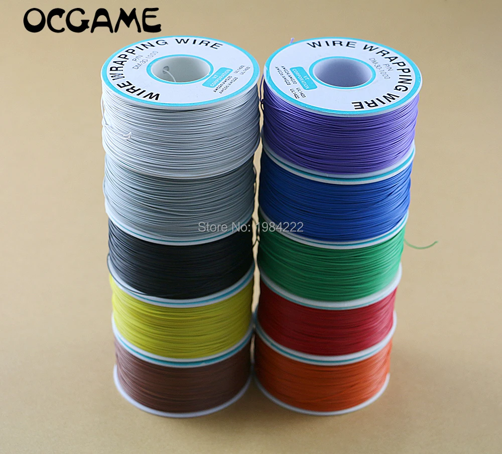 

OCGAME 5pcs 30 AWG Wrapping Wire 10 Colors Single Strand Copper Cable Ok Wire Electrical Wire for Laptop Motherboard PCB Solder