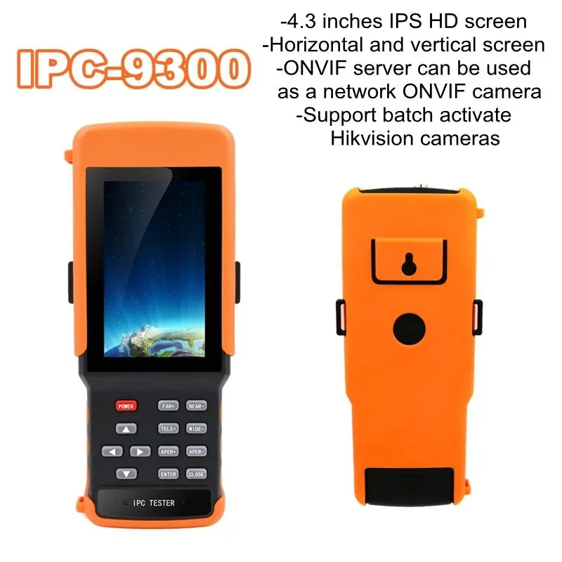 (1 Set) Free shipping High quality 4.3"IPS Handle Horizontal Vertical IPC HD Video Monitor Network Camera Tester